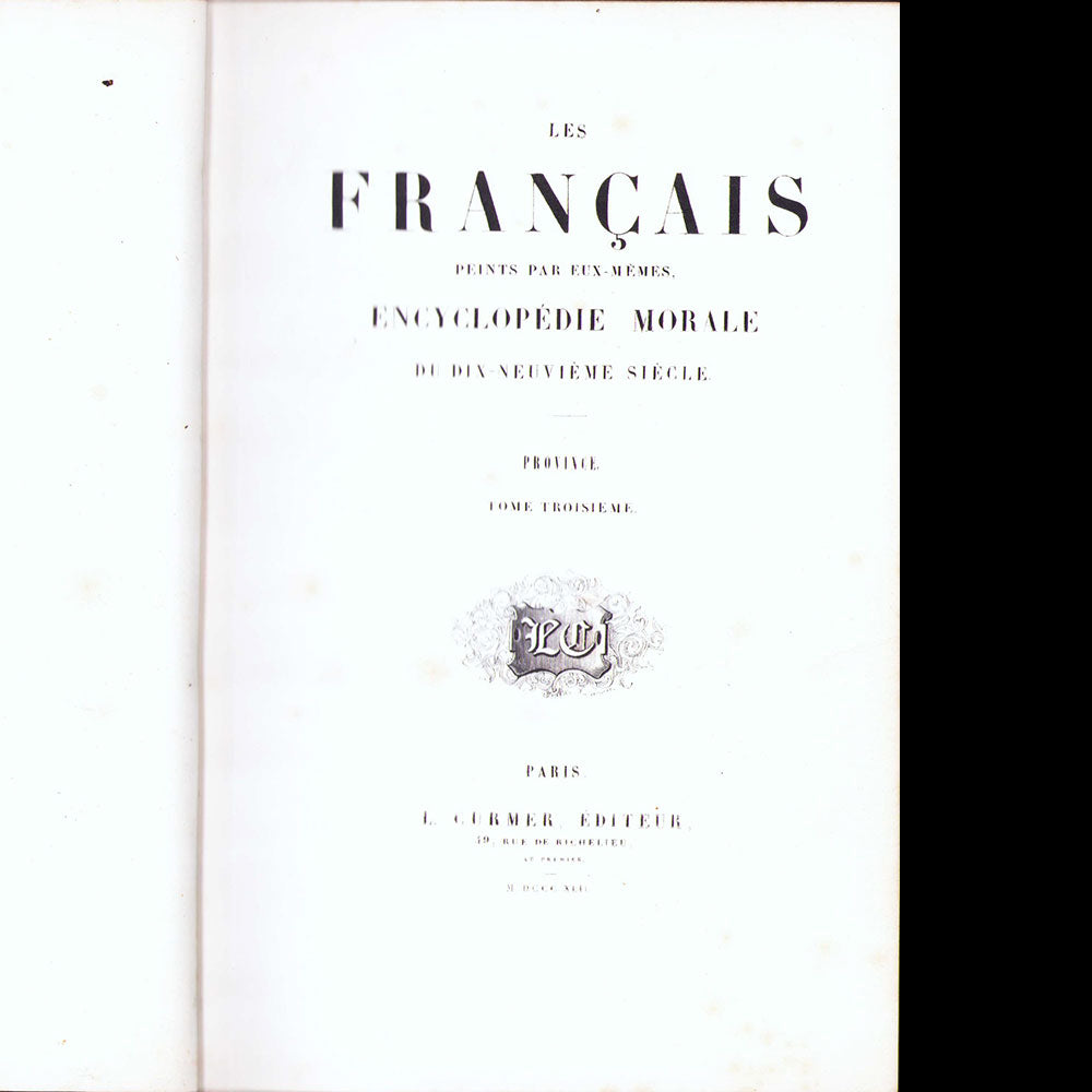 Les Français peints par eux-mêmes - Province, tome 3 (1842)