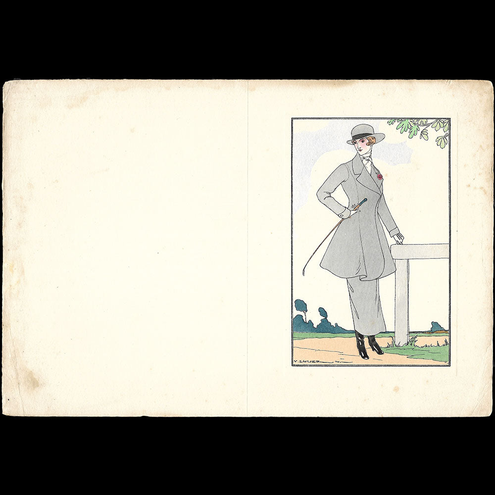 Victor Lhuer - Sportswoman, Amazone, menu illustré (1914)