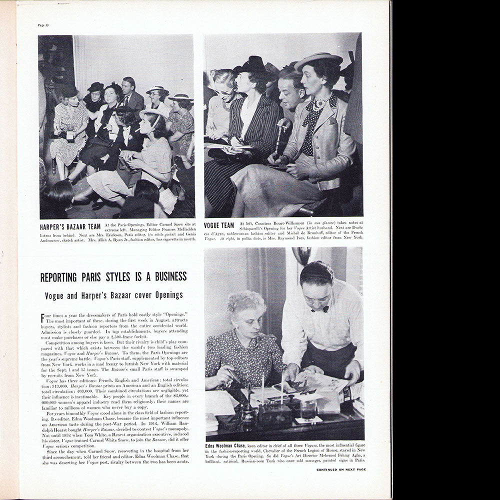 Life - Reporting Paris Style for US women (6 September 1937)