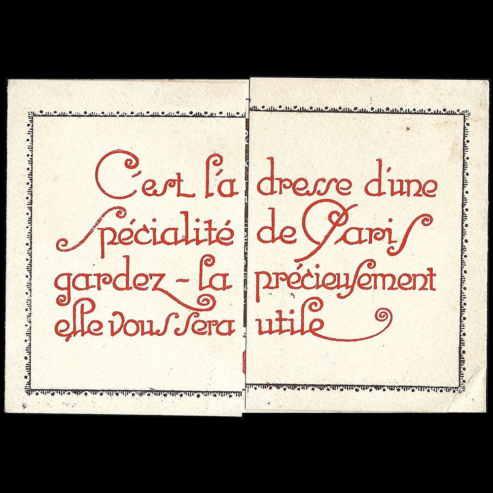 Malborough - Carte de la maison de modèles haute couture, 59 rue Saint-Lazare à Paris (1920s)