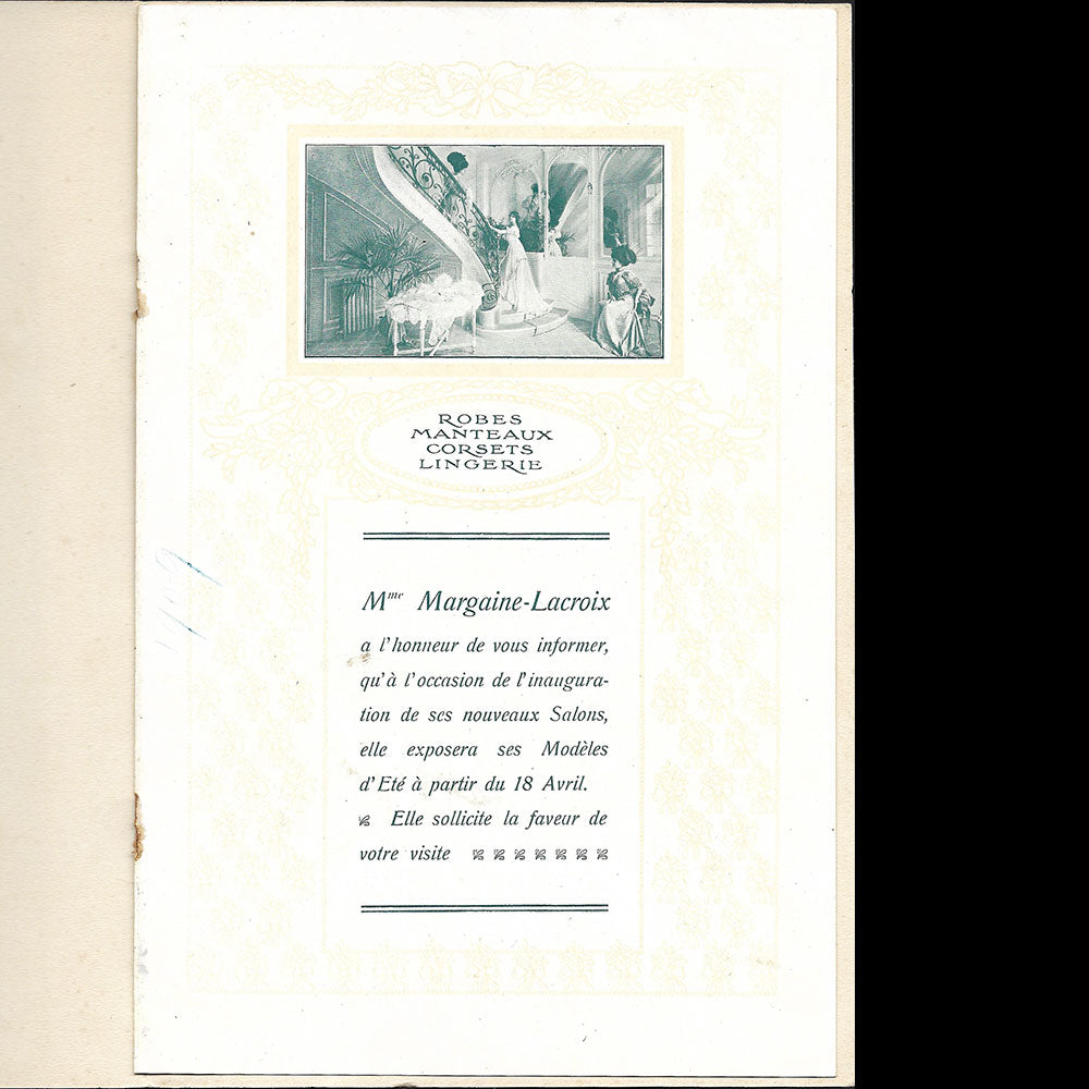 Margaine-Lacroix - Inauguration des nouveaux locaux, 19 boulevard Haussman à Paris (1909)