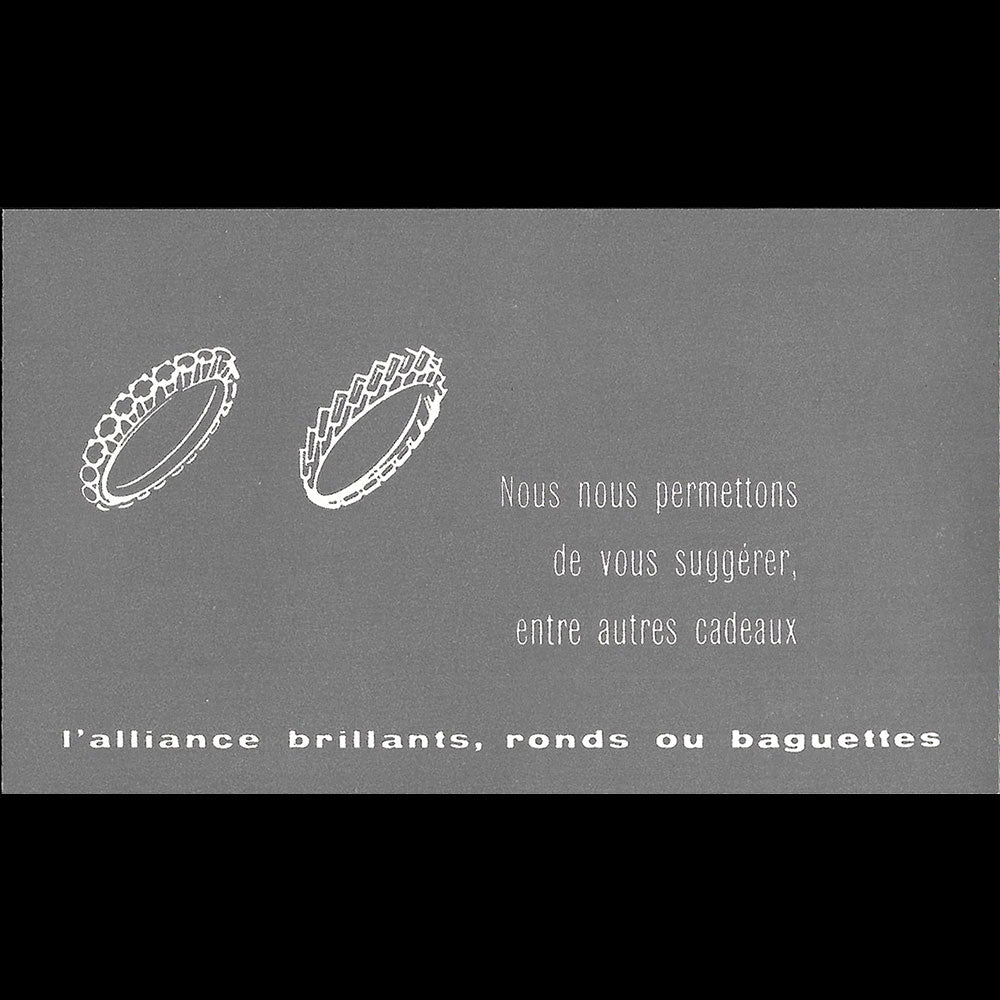 Mauboussin - Exposition de fin d'année de la maison de joaillerie, 20 place Vendôme Paris (1960s)