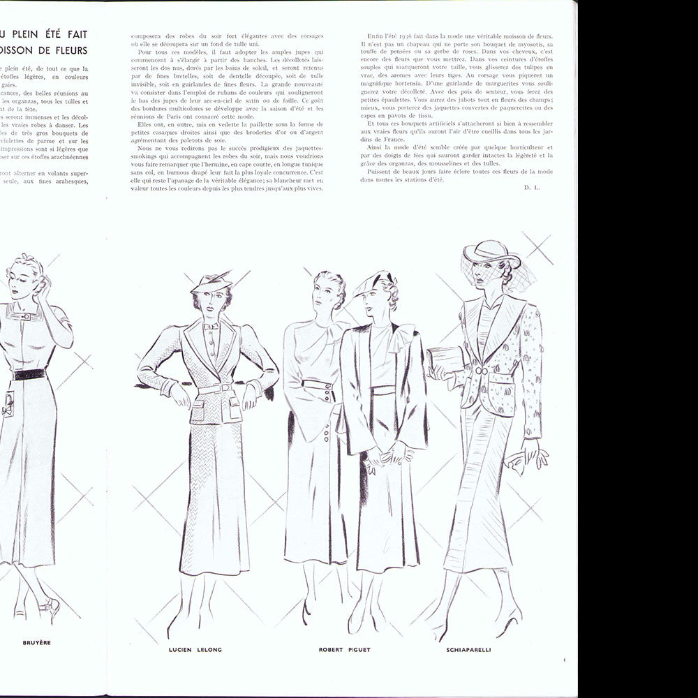 Modes et Travaux, 1er août 1936, couverture d'un modèle de Chanel