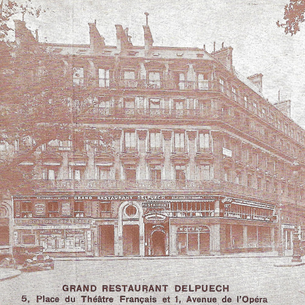 Delpuech & Moynat - Restaurant et Magasin du malletier, 5 place du Théâtre Français à Paris (circa 1910)