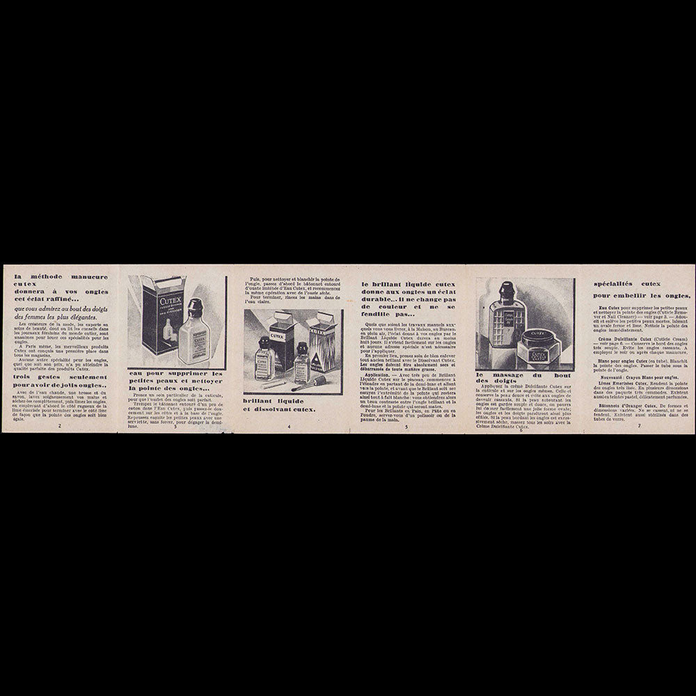 Northam Warren - Cutex, Pour que vous ayez des ongles attrayants, document publicitaire illustré (1930s)
