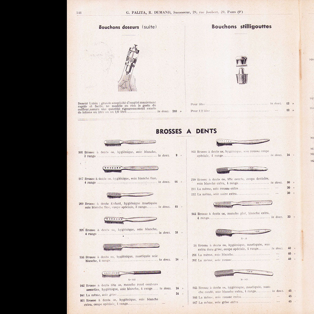Palita - Spécialités en Parfumerie, catalogue (1936)