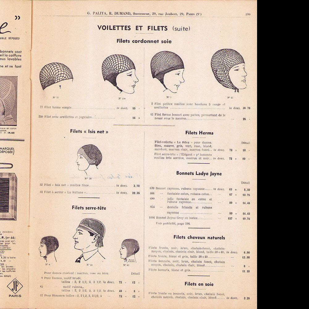 Palita - Spécialités en Parfumerie, catalogue (1936)