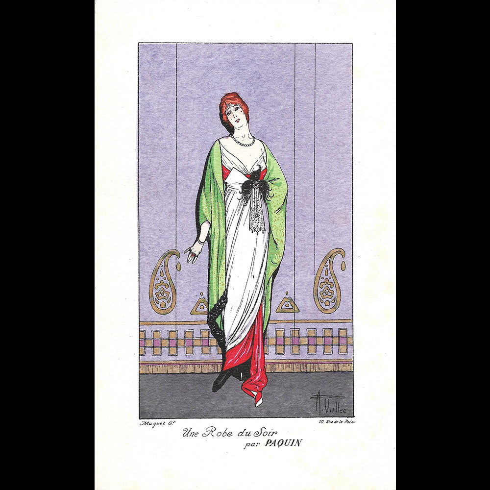 Paquin - Une robe du soir par Armand Vallée (1913)