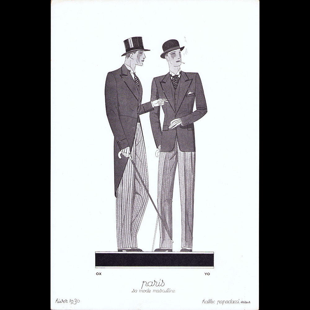 Paris, sa mode masculine, hiver 1930
