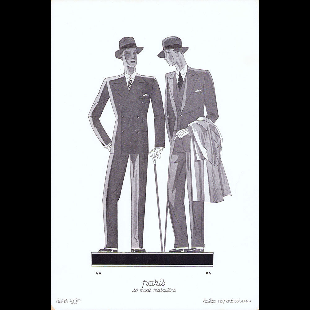 Paris, sa mode masculine, hiver 1930