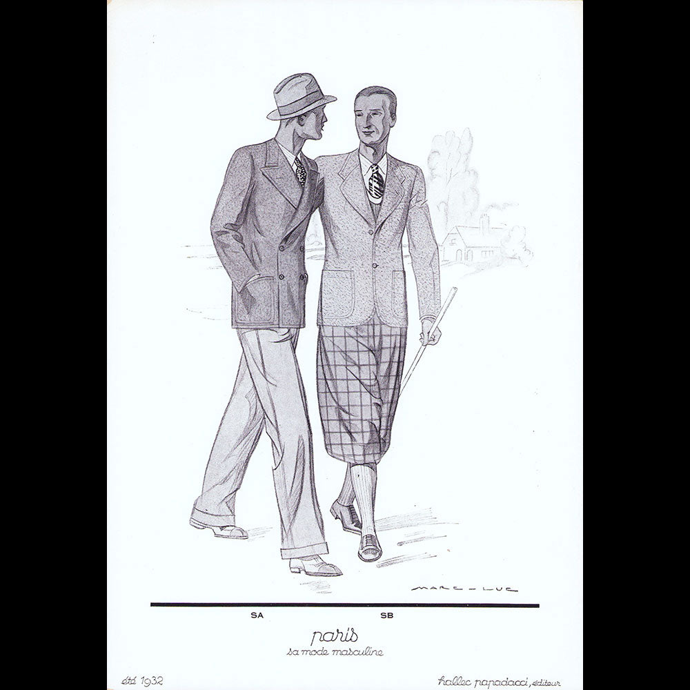 Paris, sa mode masculine, été 1932