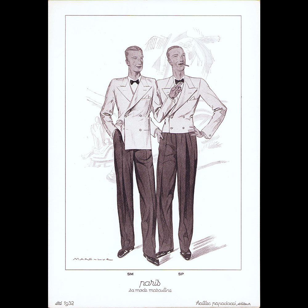 Paris, sa mode masculine, été 1932