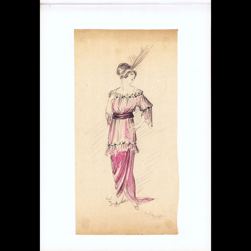 Paul Poiret - Ensemble de 13 dessins de José de Zamora (circa 1913)