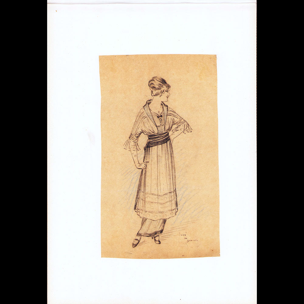 Paul Poiret - Ensemble de 13 dessins de José de Zamora (circa 1913)
