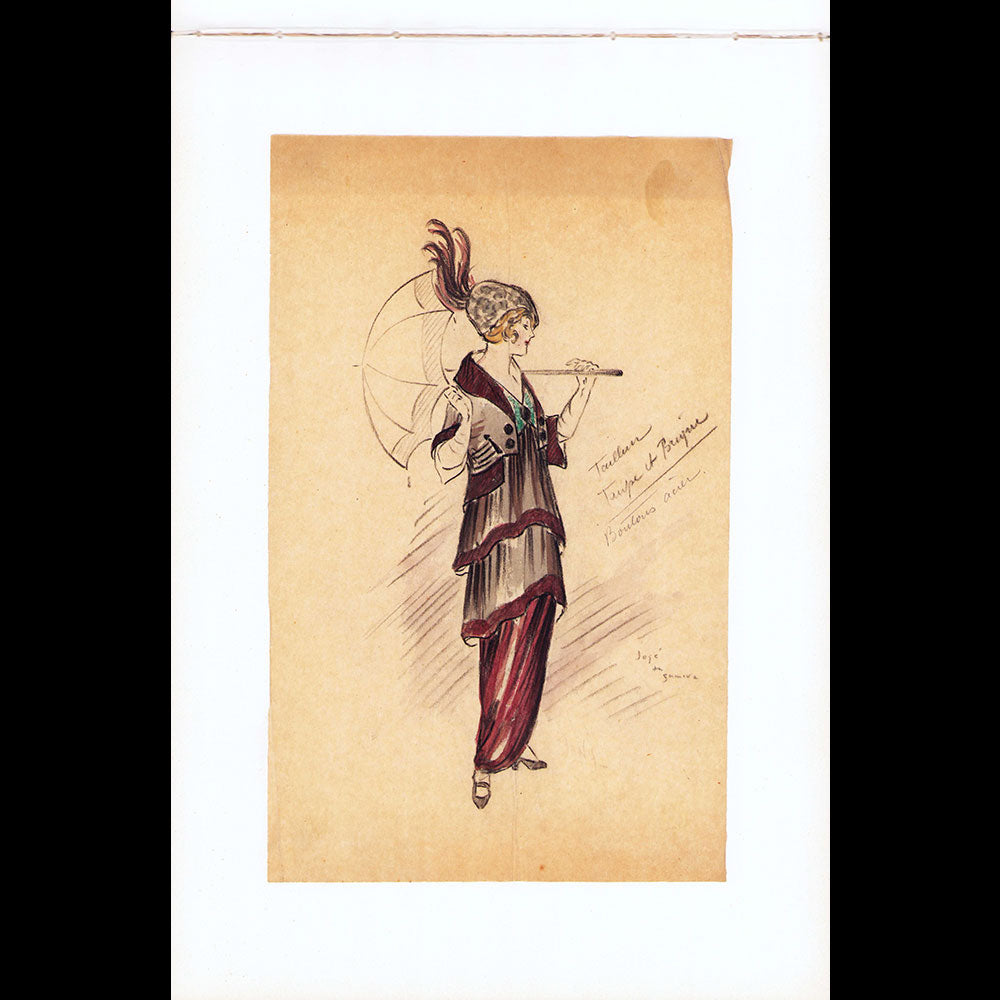 Paul Poiret - Ensemble de 13 dessins de José de Zamora (circa 1913)