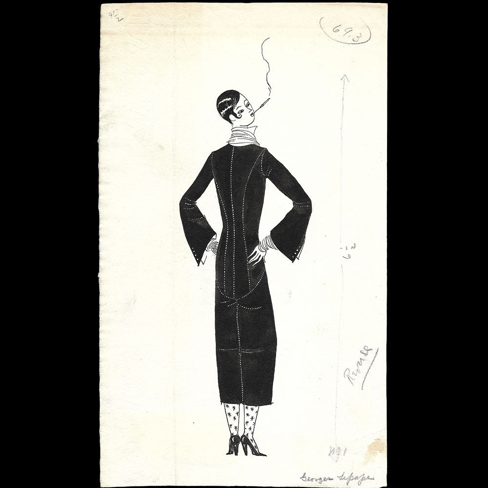 Elégante à la mode garçonne - Dessin de Georges Lepape (1927)