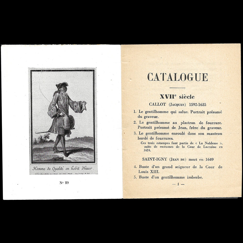 Trois Siècles de Modes Masculines, catalogue de Prouté (1931)