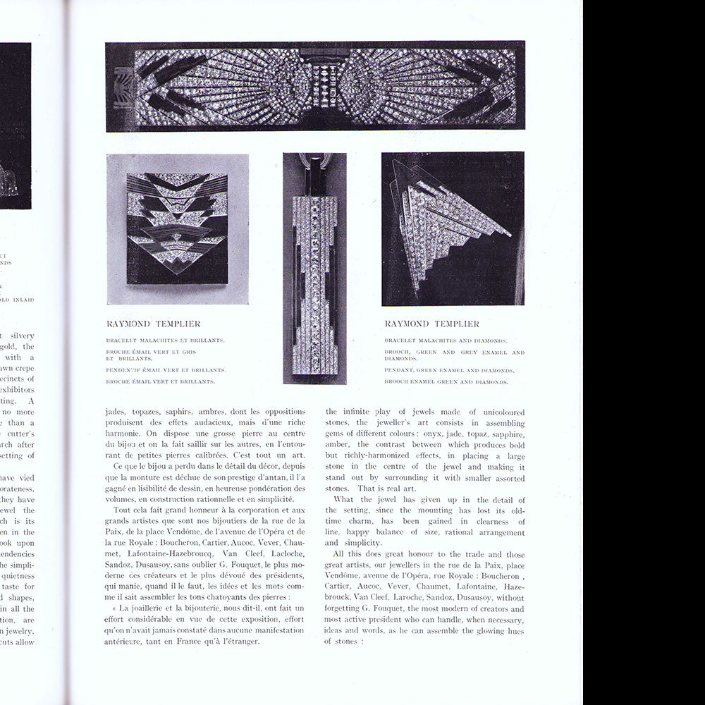 La Renaissance de l'Art Français et des Industries du Luxe (janvier 1926) - Luxe, Parure et Décoration à l'Exposition des Arts Décoratifs Modernes