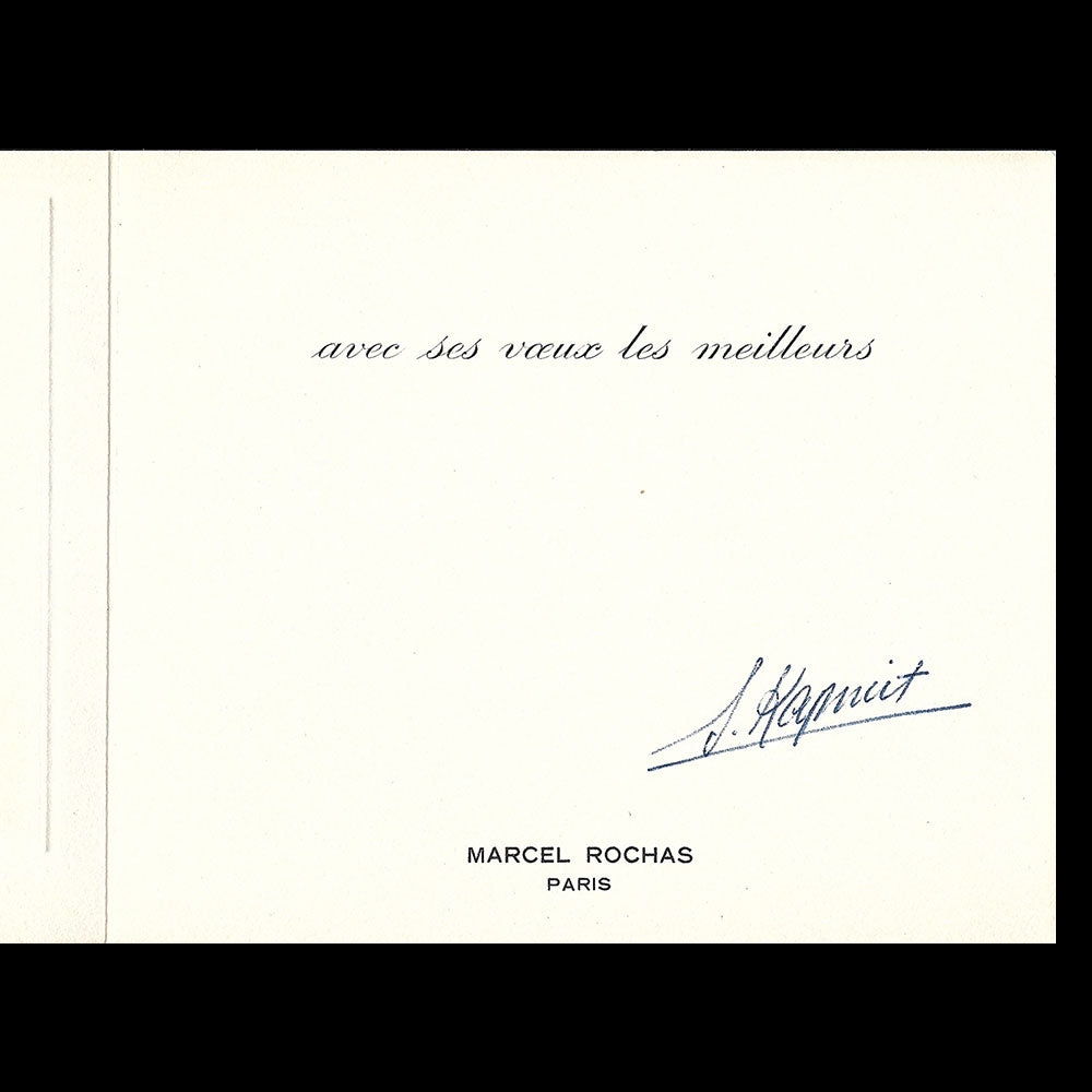 Rochas - Carte de correspondance, illustration de Serebriakoff (1950s)