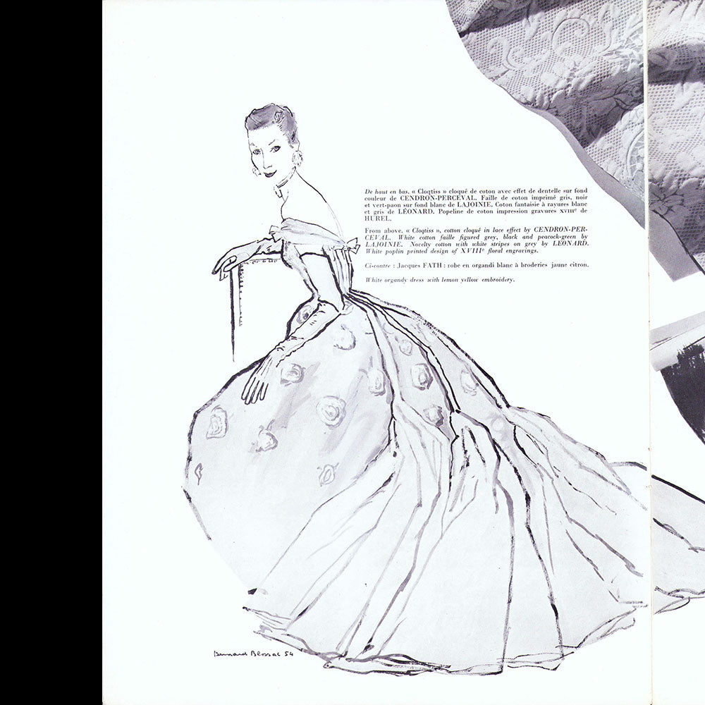 Textiles - Vogue du coton longues fibres (janvier-mars 1954)