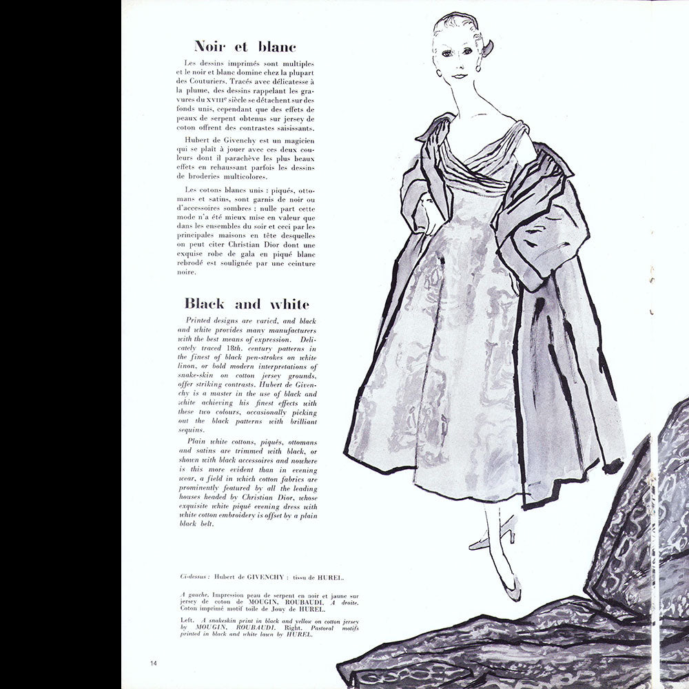 Textiles - Vogue du coton longues fibres (janvier-mars 1954)