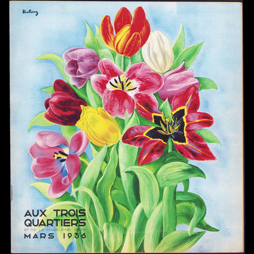 Aux Trois Quartiers - Catalogue, mars 1936, couverture de Moïse Kisling (1936)