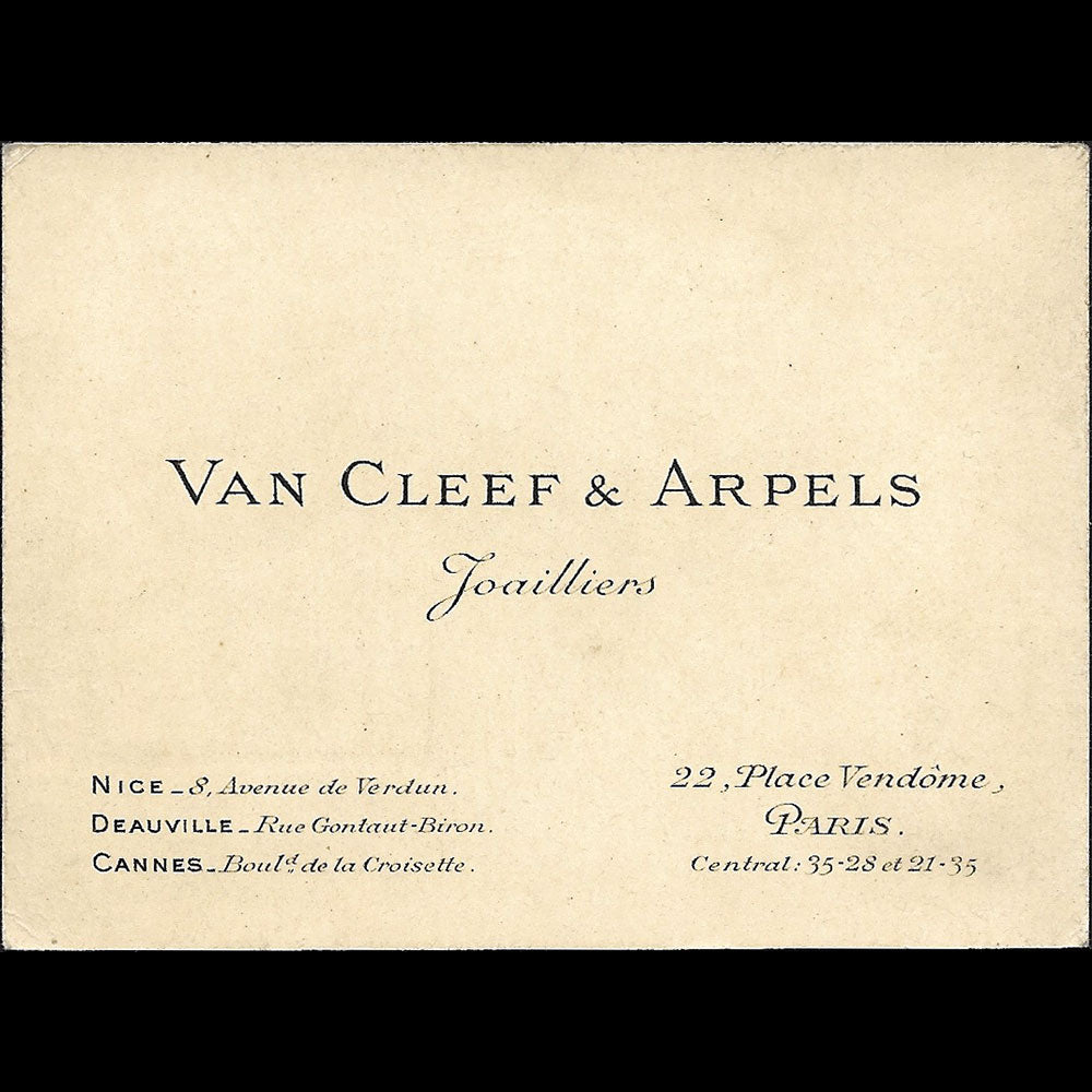 Van Cleef et Arpels - Carte de visite (circa 1925)
