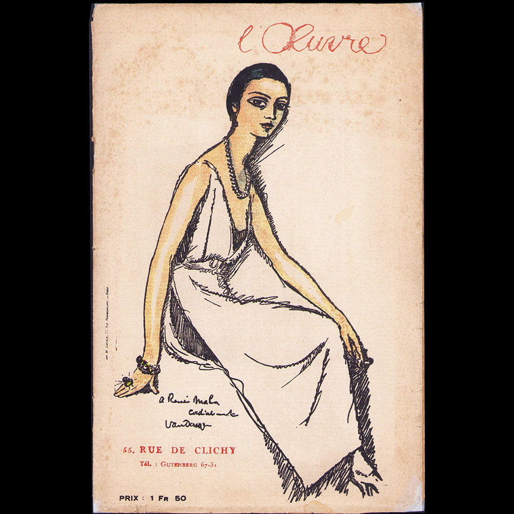 Le Baptême - Programme de théâtre, couverture de Kees Van Dongen (1925)