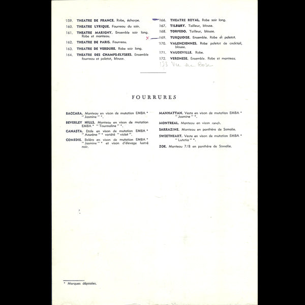 Christian Dior, collection Printemps-Eté 1962