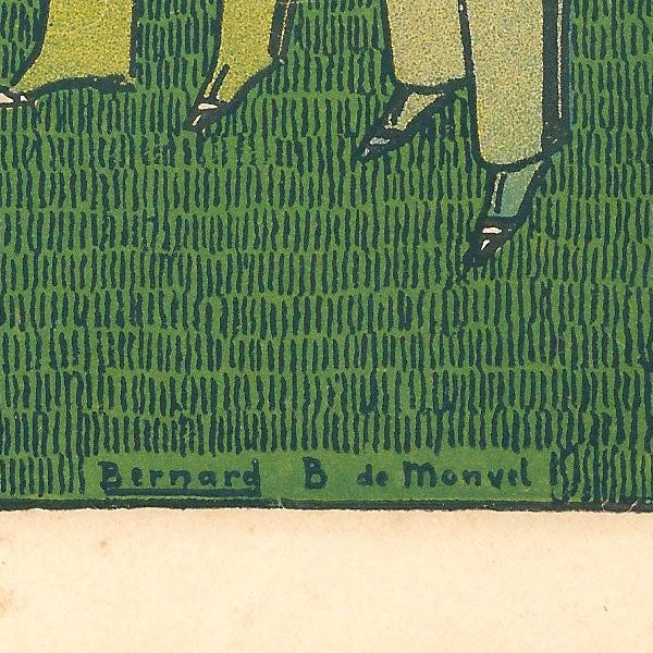Carte publicitaire Paul Poiret, couturier rue Pasquier, par Boutet de Monvel - épreuve d'essai (1907)
