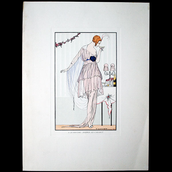 Le Vrai Chic - Ensemble de 4 pochoirs par Victor Lhuer (1914)
