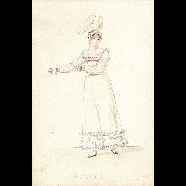 Horace Vernet - Dessin pour le Journal des Dames et des Modes (1813)