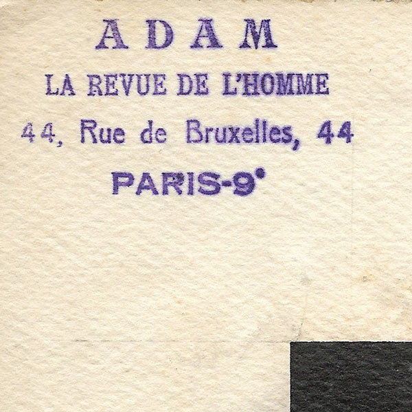 Adam, la revue de l'homme - Dessin de Serge Somalvico (1928)