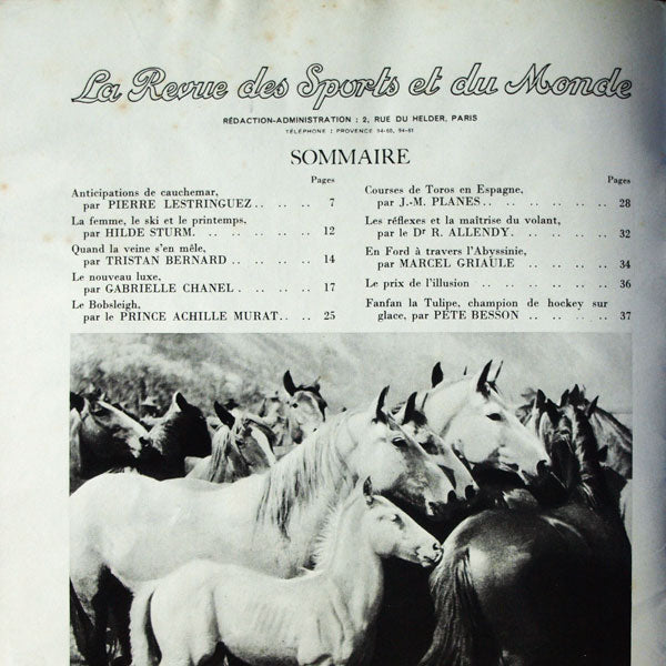 La Revue des Sports et du Monde Matford, n°30 (février-mars 1936)