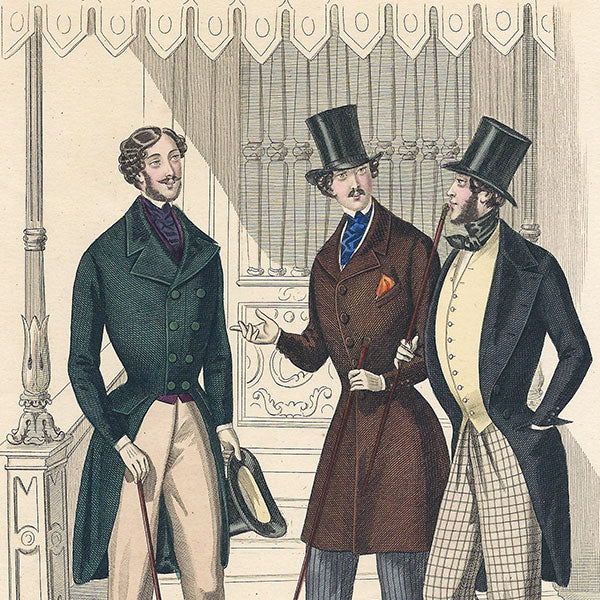 Modes de Paris, Journal des Tailleurs, gravures de mode masculine (1844)