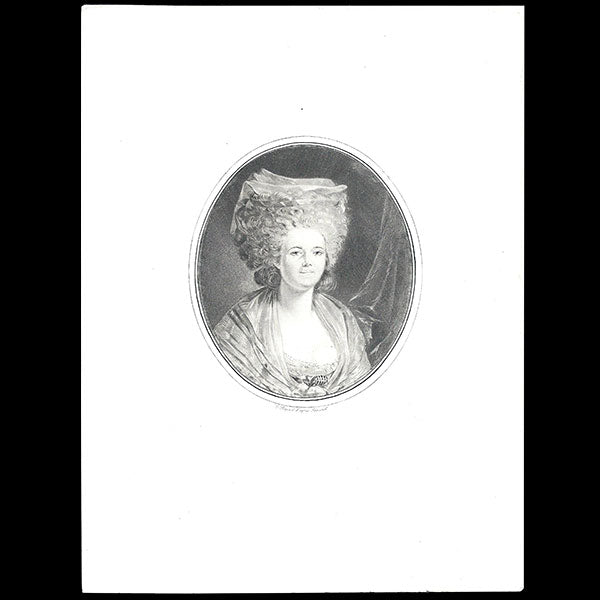 Rose Bertin, portrait de la Marchande de modes par Ripart d'après Janinet (1911)