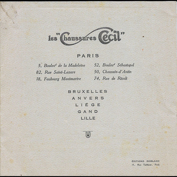 Le Ruisseau, publicité des chaussures Cecil, par Charles Loupot (1925)