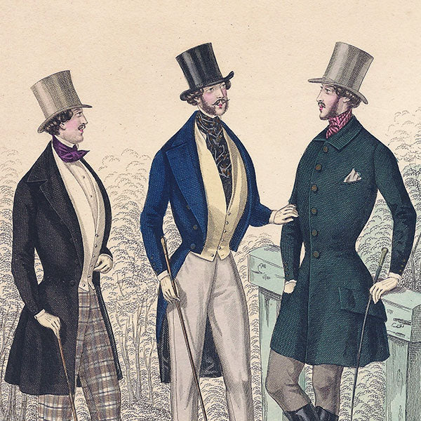 Modes de Paris, Journal des Tailleurs, gravures de mode masculine (1844)