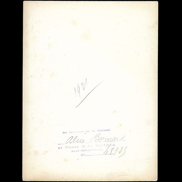 Alice Bernard - Robe, photographie de Talma (1921)