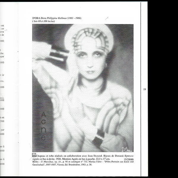 Madame Agnès - Catalogue Agnès Rittener de la vente du 16 avril 1992