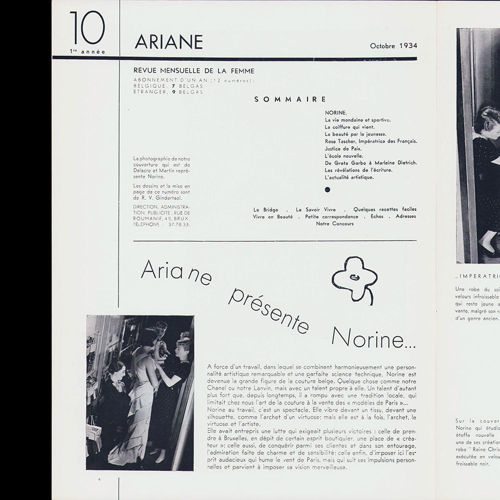 Ariane, revue de la femme - Réunion de 14 numéros de décembre 1933 à juillet 1935