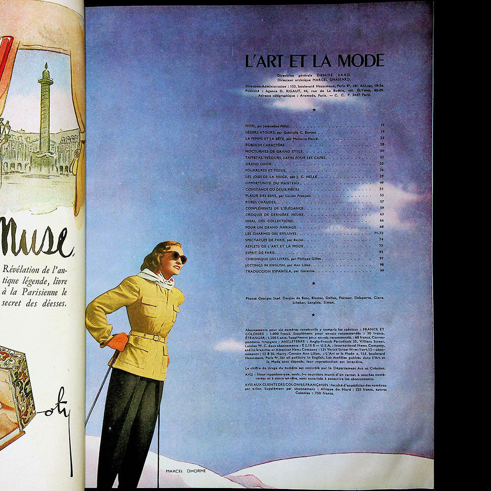 L’Art et la Mode (décembre 1946), couverture de Roger Rouffiange