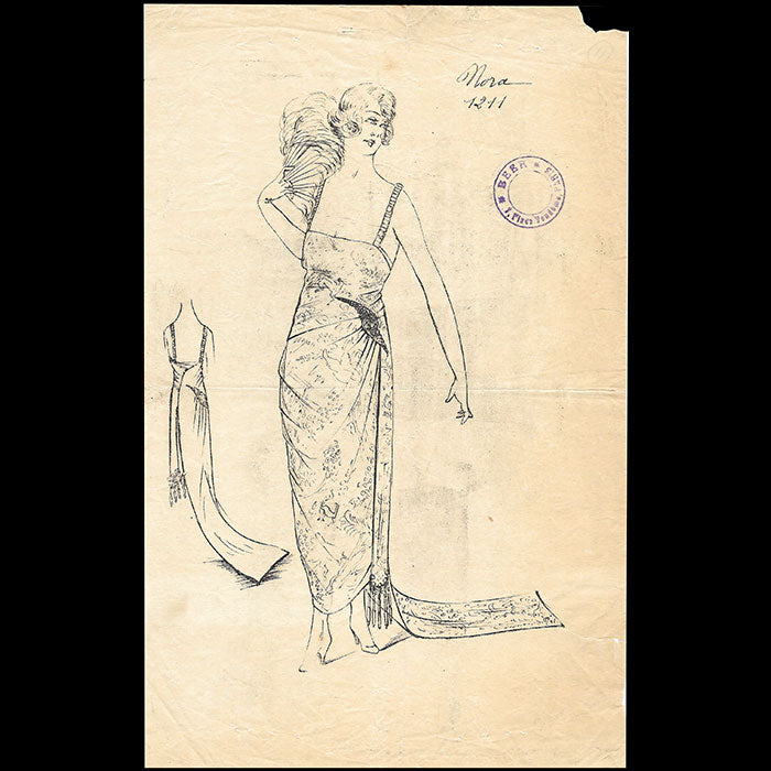 Beer - Nora, dessin d'une robe (circa 1920)