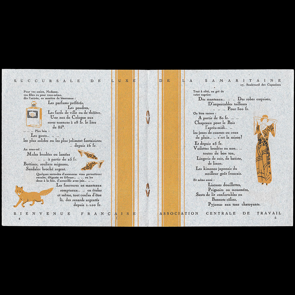 Succursale de luxe de la Samaritaine - catalogue du 14 et 15 décembre, couverture de Benito (1921)