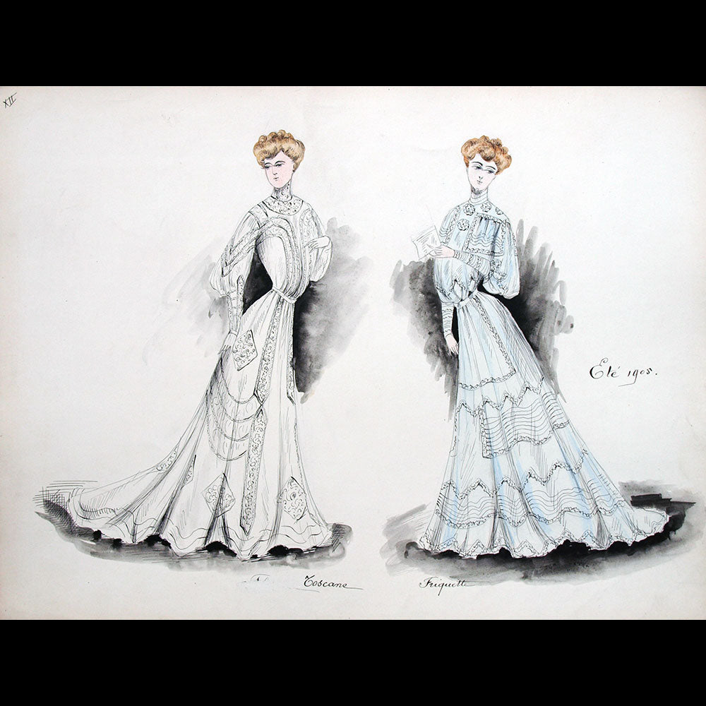 Calvayrac - Réunion de 27 dessins pour l'été 1905