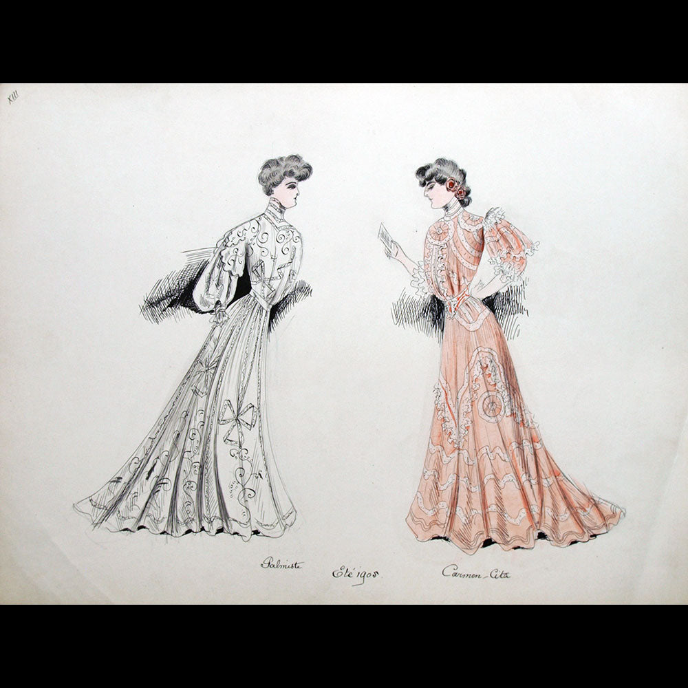 Calvayrac - Réunion de 27 dessins pour l'été 1905