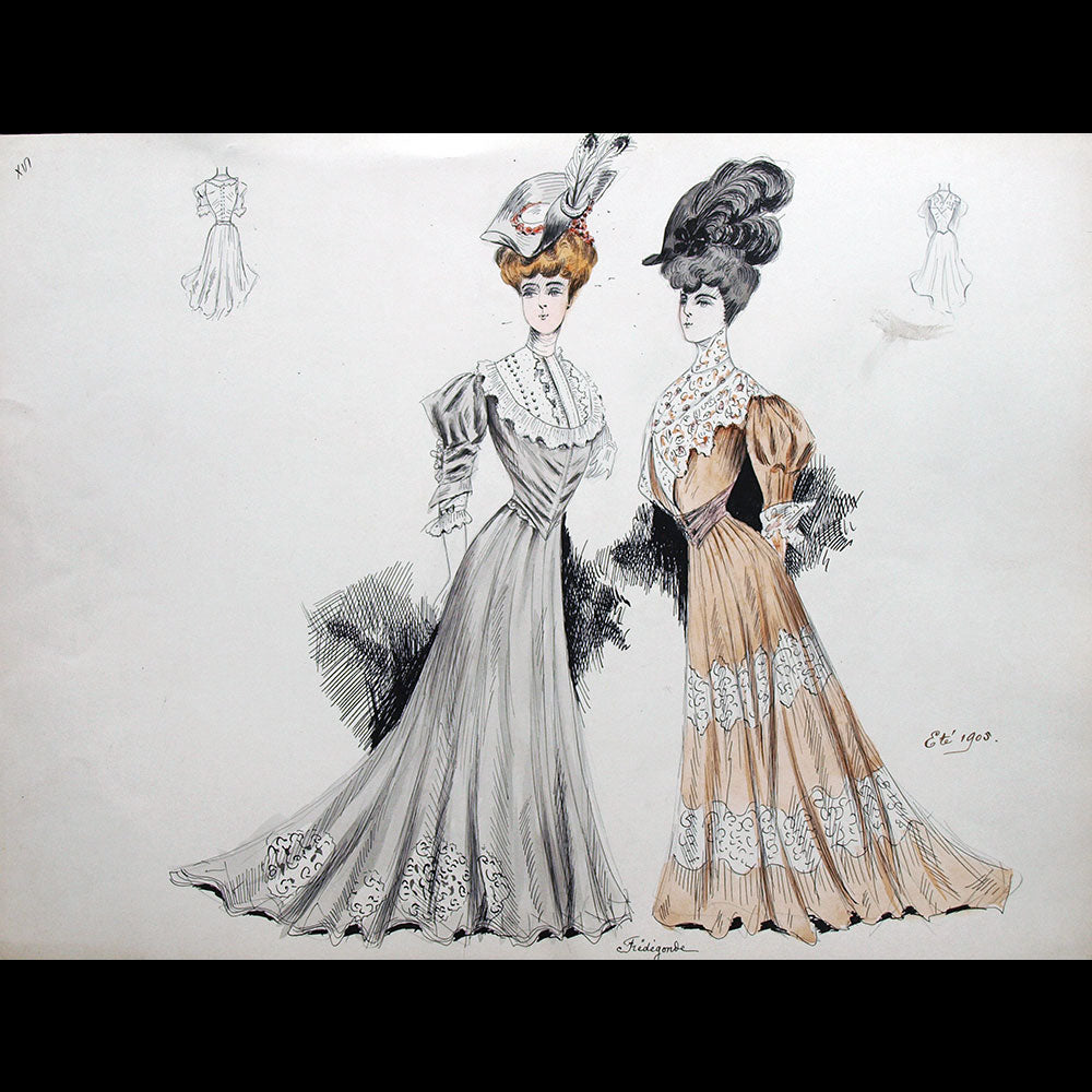 Calvayrac - Réunion de 27 dessins pour l'été 1905