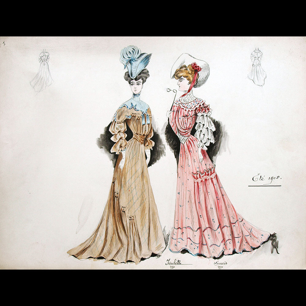 Calvayrac - Réunion de 27 dessins pour l'été 1905