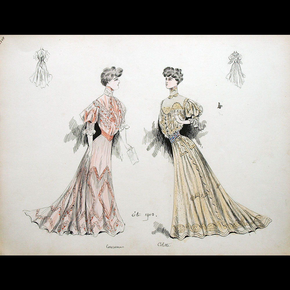 Calvayrac - Réunion de 27 dessins pour l'été 1905