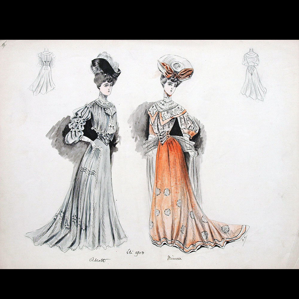 Calvayrac - Réunion de 27 dessins pour l'été 1905